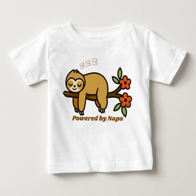 CAMISETA DE BEBÉ POWERED BY NAPS (Anverso)