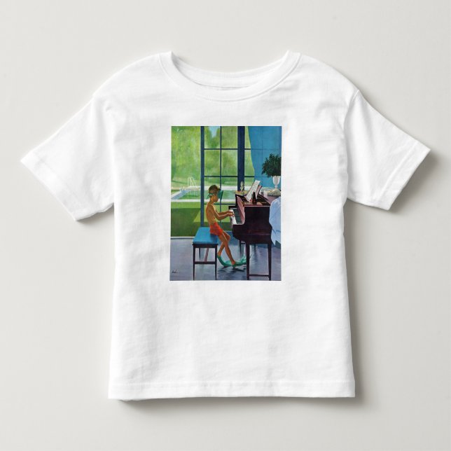 Camiseta De Bebé Práctica de pianos de Poolside (Anverso)