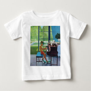 Camiseta De Bebé Práctica del piano del Poolside
