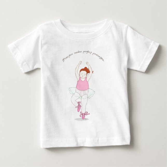 Camiseta De Bebé Practice Makes Perfect Pirouettes Kid's Tee (Anverso)
