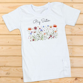 Camiseta De Bebé Prado de flores silvestres coloridas en acuarela d