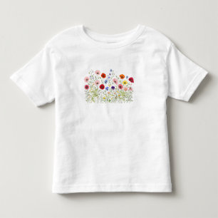 Camiseta De Bebé Prado de flores silvestres con floraciones natural