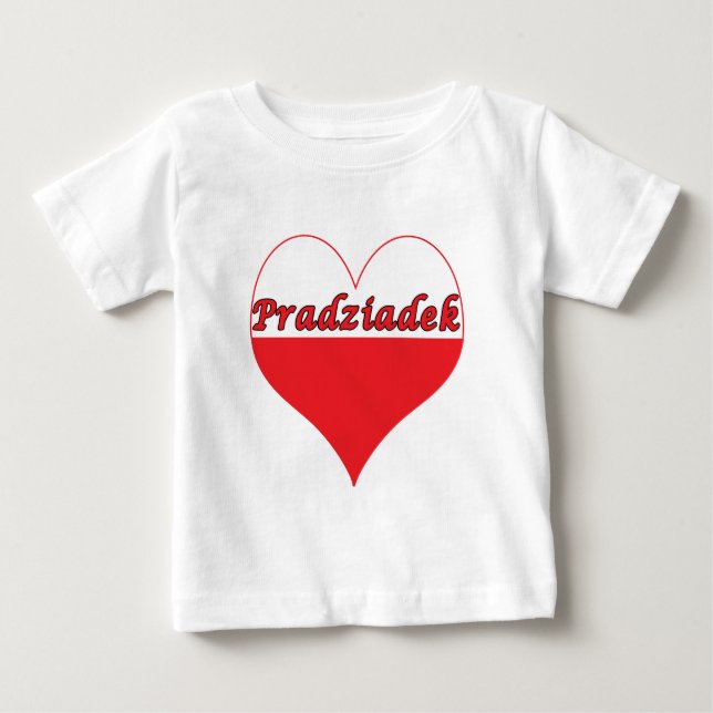 Camiseta De Bebé Pradziadek Corazón polaco (Anverso)