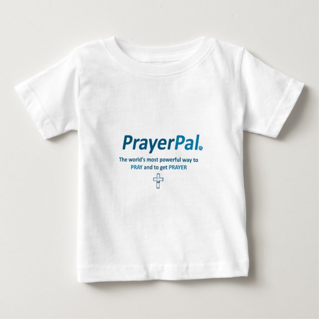 Camiseta De Bebé PrayerPal: Parodia de PayPal (Anverso)