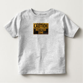 Camiseta De Bebé Precaución Navidades de la zona de Mistletoe besan