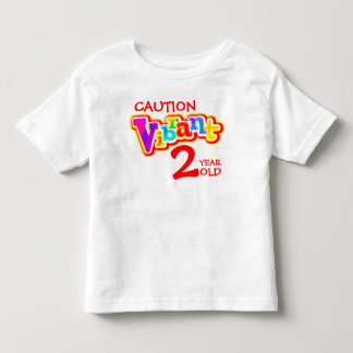 Camiseta De Bebé Precaución vibrante de la parte superior de manga