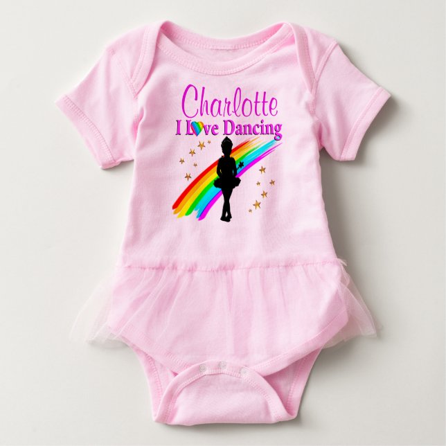 CAMISETA DE BEBÉ PRECIOSA BALLERINA TUTU PERSONALIZADA (Anverso)