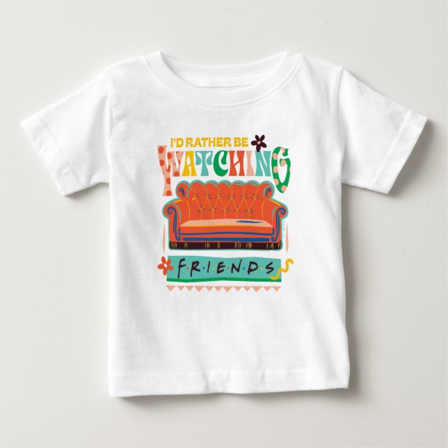 Camiseta De Bebé Preferiría Estar Viendo Vibrantes Grapic De AMIGOS (Anverso)