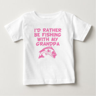Camiseta De Bebé Preferiría Pescar con mi abuelo