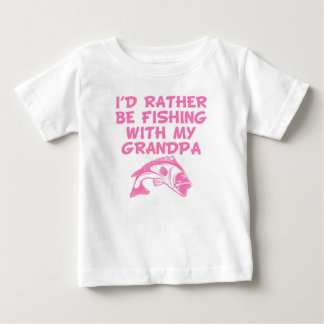 Camiseta De Bebé Preferiría Pescar con mi abuelo