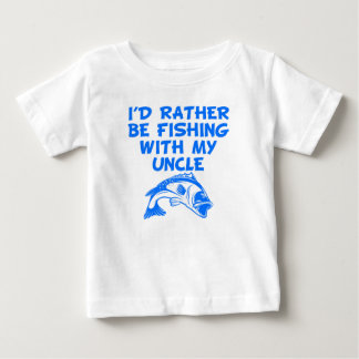Camiseta De Bebé Preferiría Pescar con mi tío