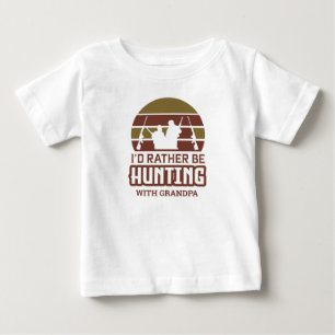 Camiseta De Bebé Prefiero cazar con abuelo