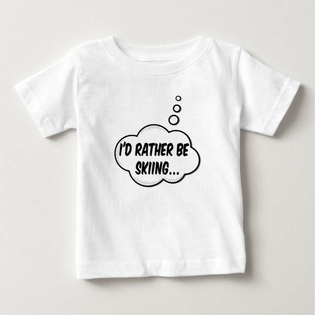 Camiseta De Bebé Prefiero Esquiar (Anverso)