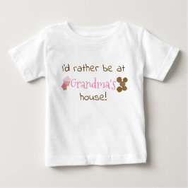Camiseta De Bebé Prefiero estar en la casa de la abuela