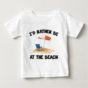 Camiseta De Bebé Prefiero Estar En La Playa