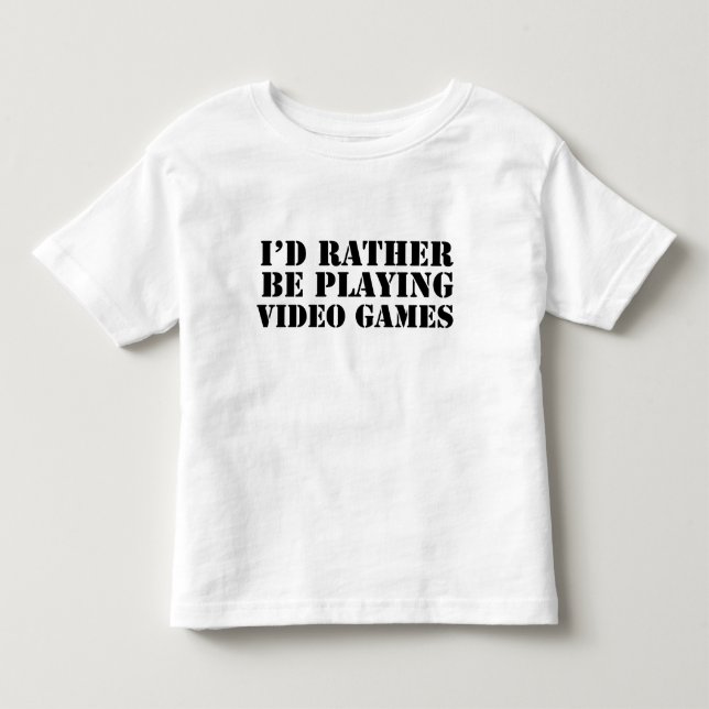 Camiseta De Bebé Prefiero estar jugando videojuegos (Anverso)