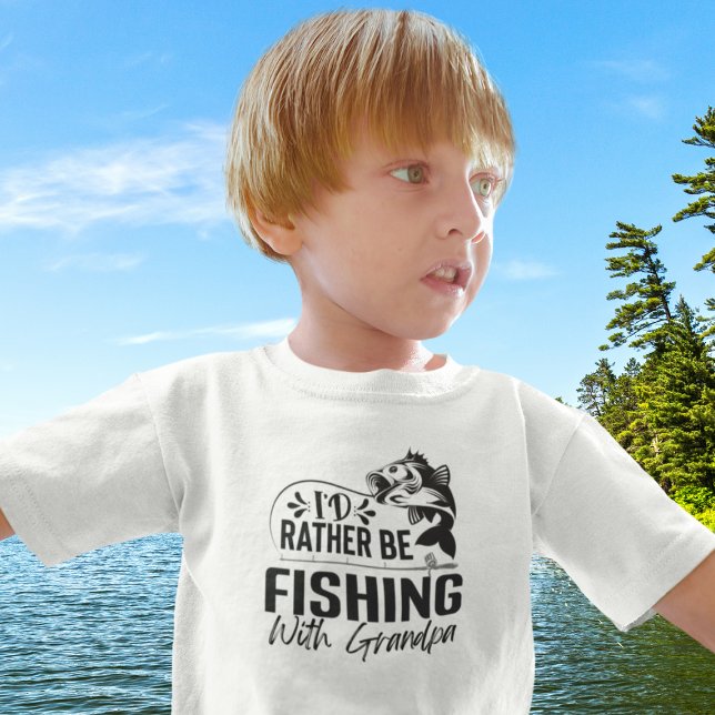 Camiseta De Bebé Prefiero Pescar Con El Abuelo Divertido (Subido por el creador)