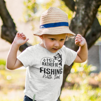 Camiseta De Bebé Prefiero Pescar Con Papá Divertido