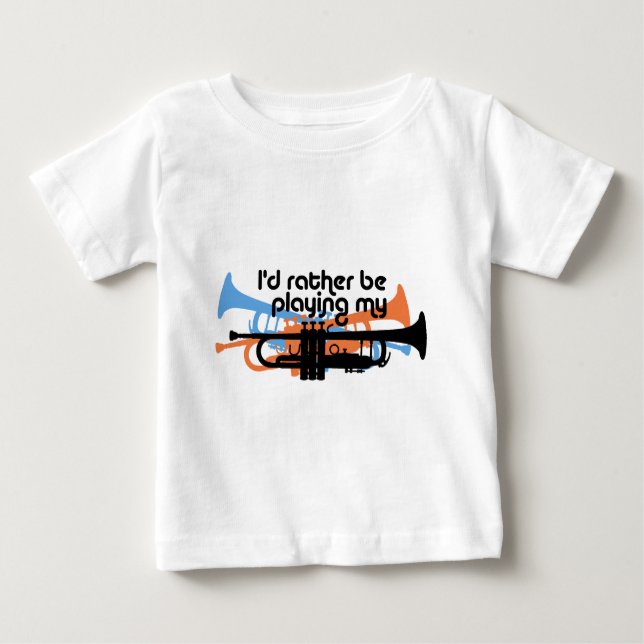 Camiseta De Bebé Prefiero tocar mi trompeta (Anverso)