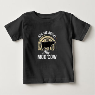 Camiseta De Bebé Pregúntame sobre mi    agricultor de vaca moo