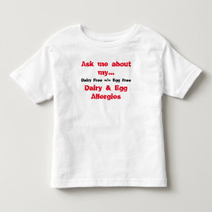 Camiseta De Bebé Pregúnteme acerca de mis alergias de la lechería