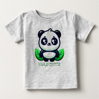 Camiseta De Bebé Premium Cute Panda And Leaves