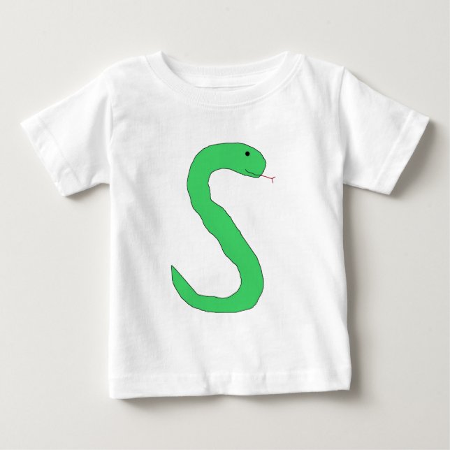 Camiseta De Bebé Prendas de serpiente verde S (Anverso)
