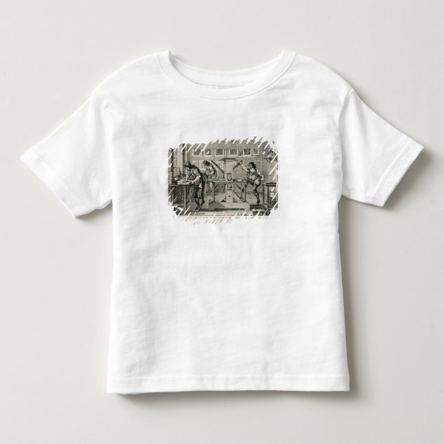 Camiseta De Bebé Prensa francesa, 1642 (grabado) (Anverso)