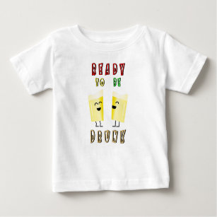 Camiseta De Bebé Preparado Para Ser Vino Borracho Internacional 4 D