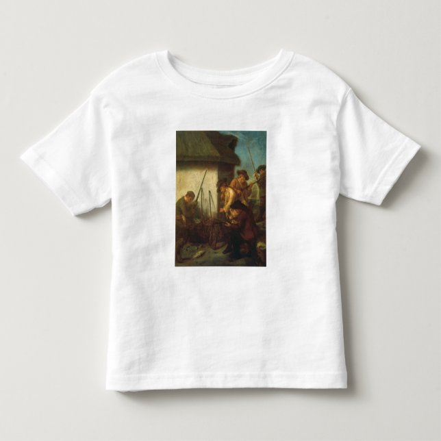 Camiseta De Bebé Preparando los armas (aceite en lona) (Anverso)