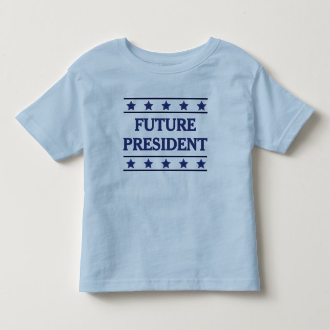 Camiseta De Bebé Presidente futuro azul (Anverso)