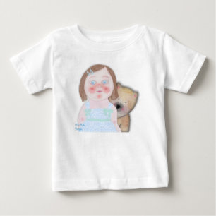 Camiseta De Bebé Pretty girl with cute bear shirt