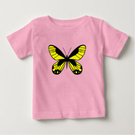 Camiseta De Bebé Pretty Pink Baby T-Shirt Yellow Butterfly Graphic