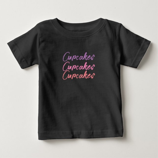 Camiseta de bebé Pretty Sweet Cute Cupcakes (Anverso)