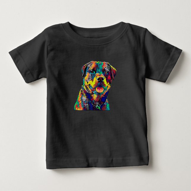 Camiseta De Bebé prima de perro de rottweiler (Anverso)