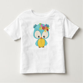 Camiseta De Bebé Primavera Animales, Lechuza Cuta, Lechuita, Flores