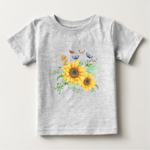 Camiseta De Bebé primavera de girasol