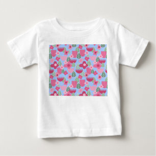 Camiseta De Bebé Primavera escandinava rosa