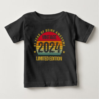 Camiseta De Bebé Primer año de 2024 niños de primer cumpleaños