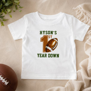 Camiseta De Bebé Primer año de caída   Fiesta de fútbol de primer c