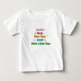 Camiseta De Bebé Primer Año Nuevo Personalizado del Bebé – Diseño A