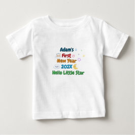 Camiseta De Bebé Primer Año Nuevo Personalizado del Bebé – Diseño A
