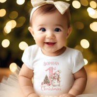 Primer Chica de Navidad: Snowman rosado