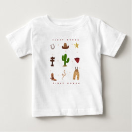 Camiseta De Bebé Primer Cowboy de Rodeo Cumpleaños de Niños