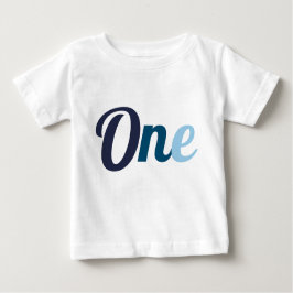 Camiseta De Bebé Primer cumpleaños azul