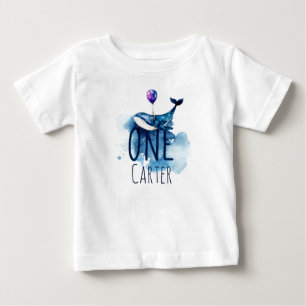 Camiseta De Bebé Primer cumpleaños bajo el nombre personalizado de