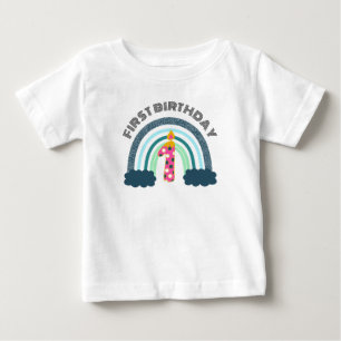 Camiseta De Bebé Primer cumpleaños Boho Baby Girl