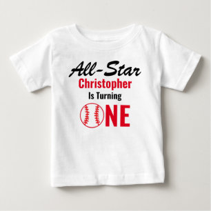 Camiseta De Bebé Primer cumpleaños de All Star Baseball