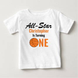 Camiseta De Bebé Primer cumpleaños de All Star Basketball