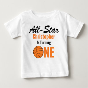 Camiseta De Bebé Primer cumpleaños de All Star Basketball
